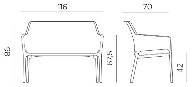 Размеры скамейки Net Bench