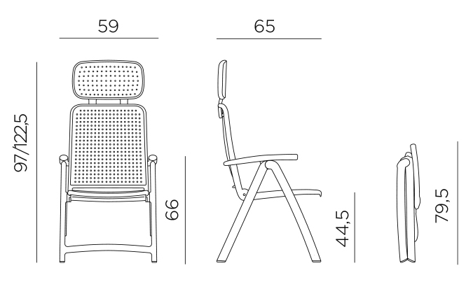 Размеры кресла Acquamarina