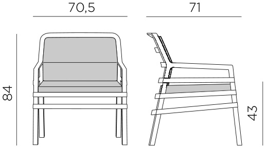 Размеры кресла Aria Fit