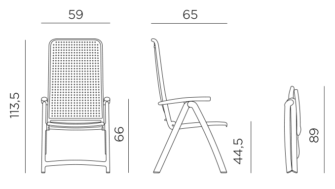 Размеры кресла Darsena