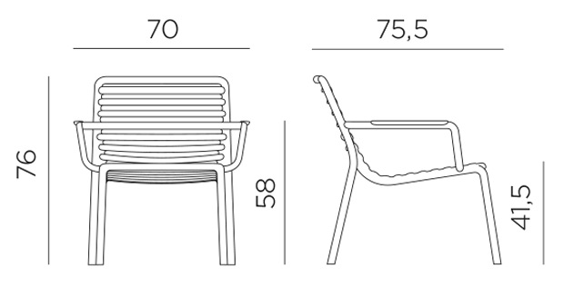 Размеры садового кресла Doga Relax
