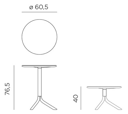 Размеры стола Spritz