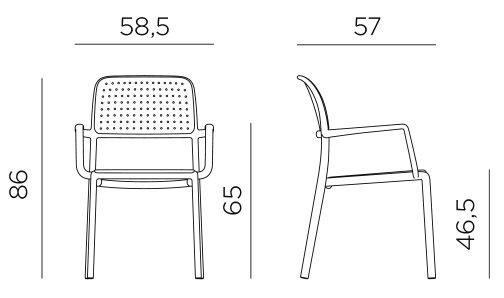 Размеры стула Bora