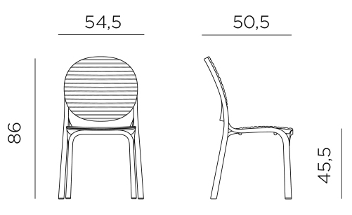 Размеры стула Dalia