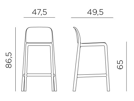 Размеры стула Bit