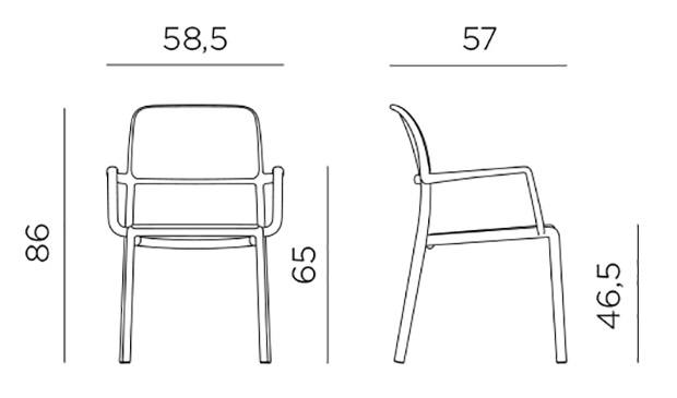 Размеры стула Riva