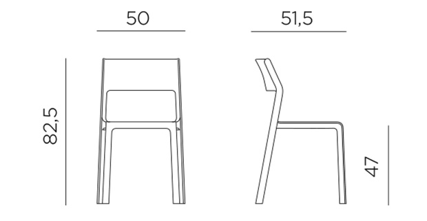 Размеры стула Trill Bistrot
